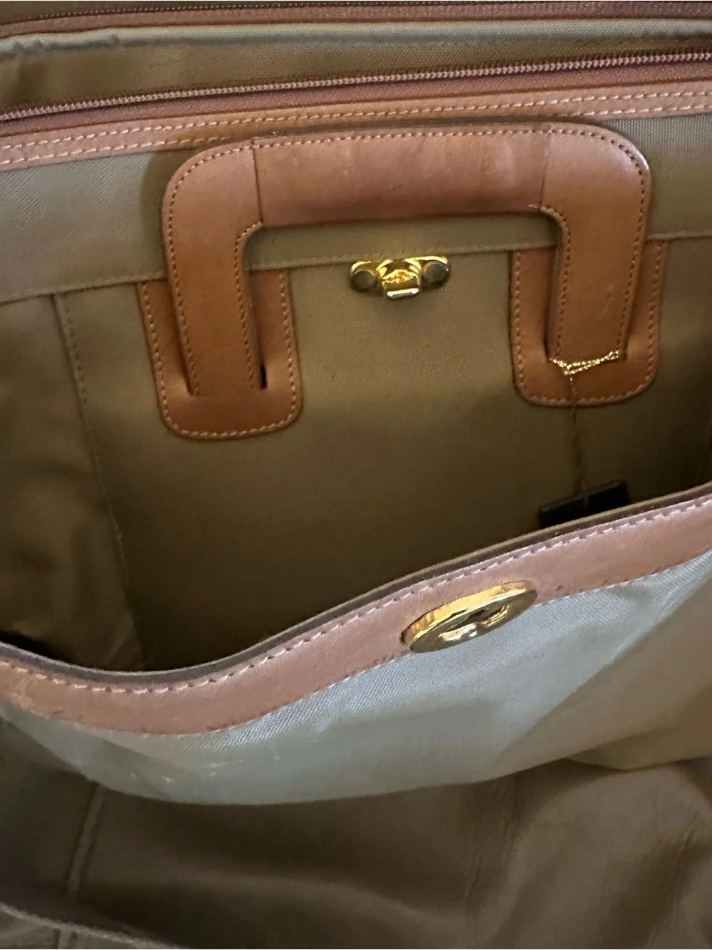 Pierre Cardin Vintage Nylon Leather Briefcase Travel Tote Shoulder Bag Unisex